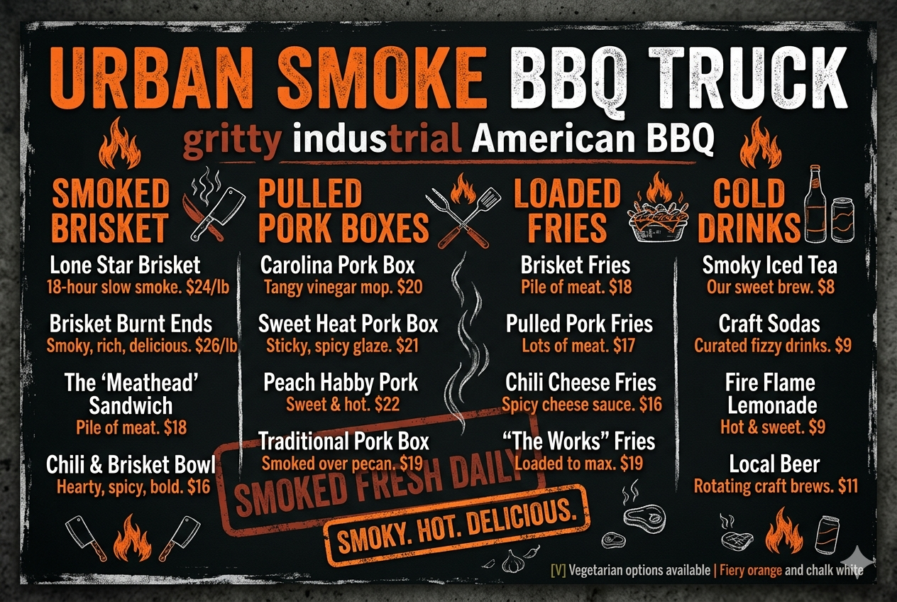 BBQ Menu Design